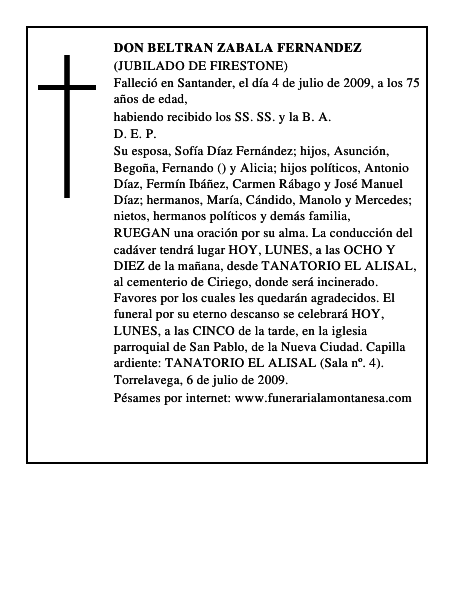 DON BELTRAN ZABALA FERNANDEZ