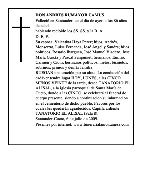 DON ANDRES RUMAYOR CAMUS