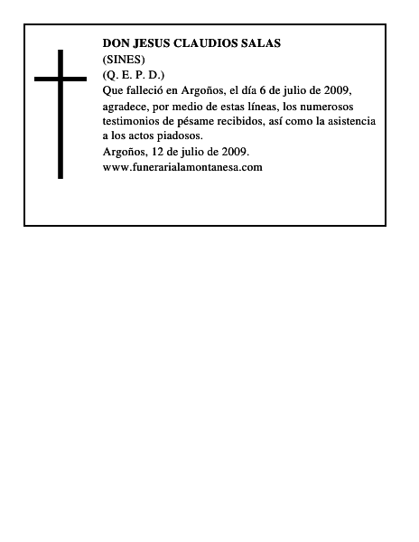 DON JESUS CLAUDIOS SALAS