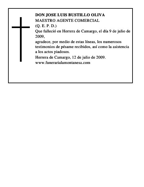 DON JOSE LUIS BUSTILLO OLIVA
