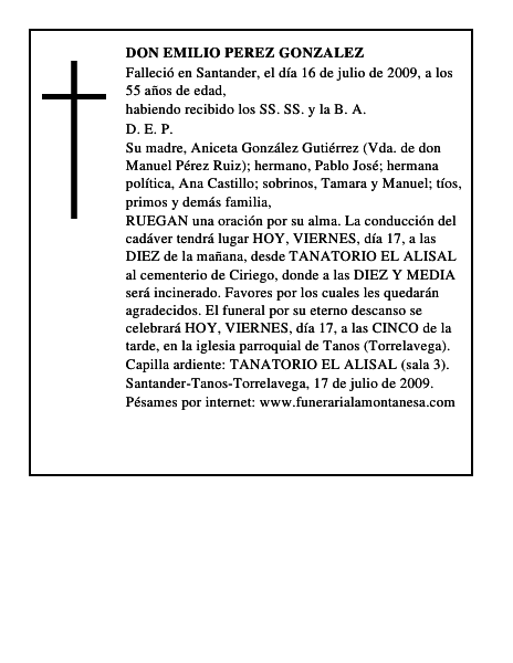 DON EMILIO PEREZ GONZALEZ
