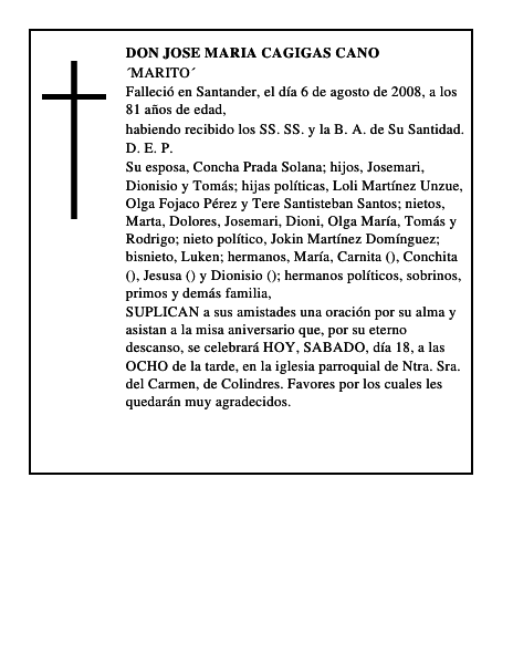 DON JOSE MARIA CAGIGAS CANO