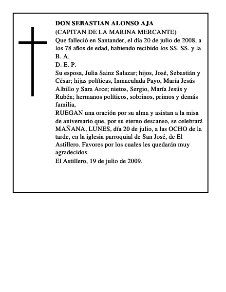 DON SEBASTIAN ALONSO AJA