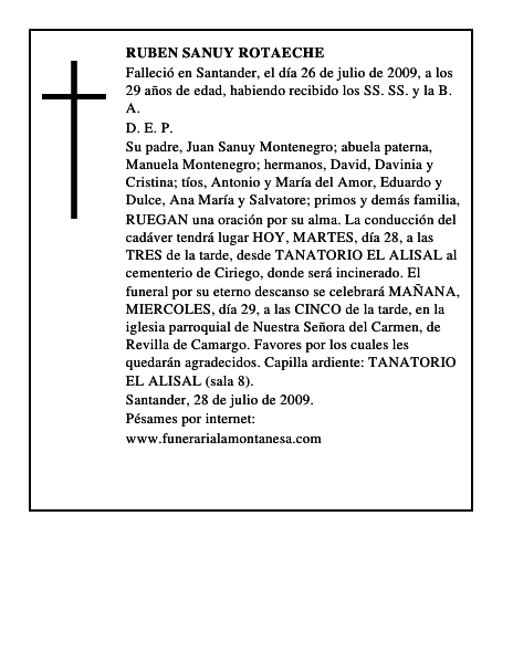 RUBEN SANUY ROTAECHE