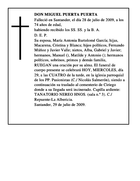 DON MIGUEL PUERTA PUERTA