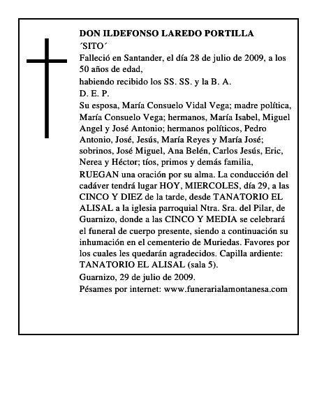 DON ILDEFONSO LAREDO PORTILLA