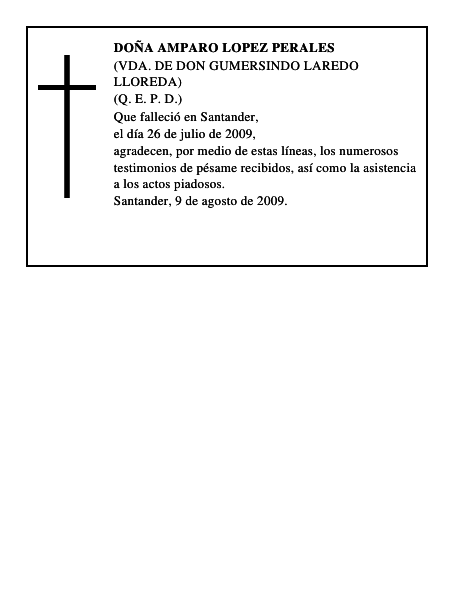 DOÑA AMPARO LOPEZ PERALES