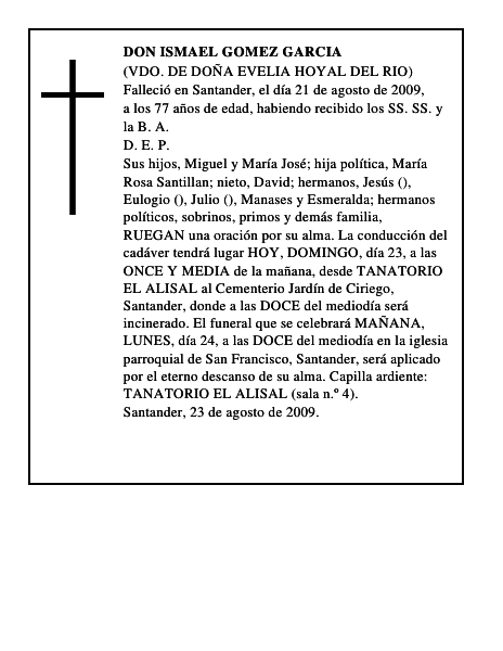 DON ISMAEL GOMEZ GARCIA