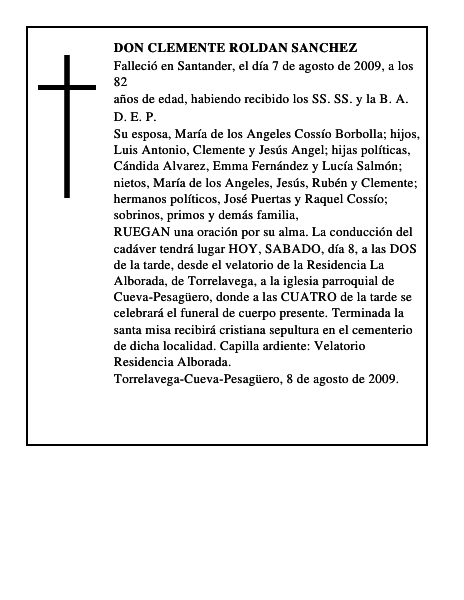 DON CLEMENTE ROLDAN SANCHEZ