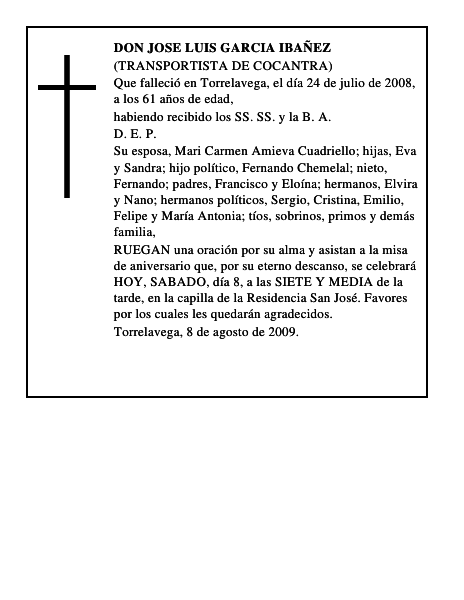 DON JOSE LUIS GARCIA IBAÑEZ