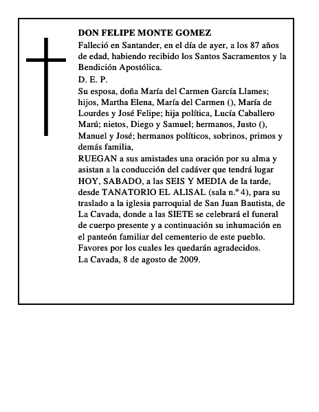 DON FELIPE MONTE GOMEZ