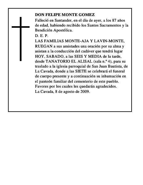 DON FELIPE MONTE GOMEZ