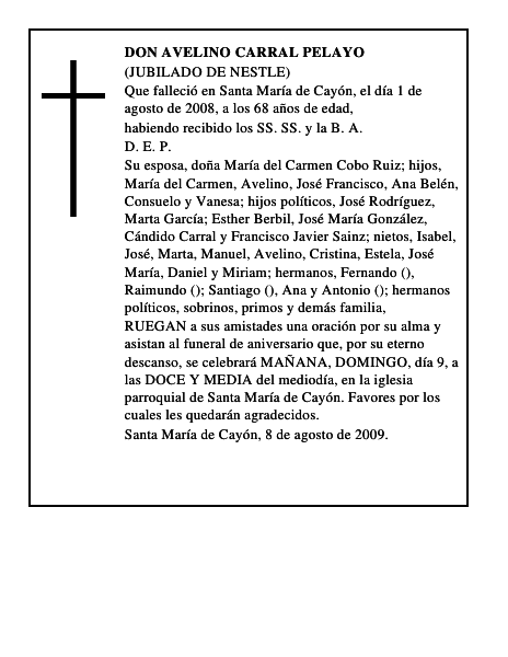 DON AVELINO CARRAL PELAYO