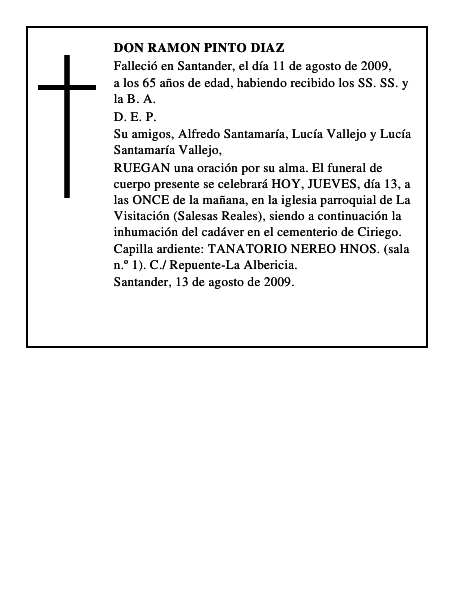 DON RAMON PINTO DIAZ