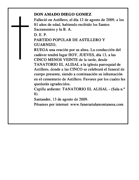 DON AMADO DIEGO GOMEZ