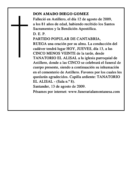 DON AMADO DIEGO GOMEZ