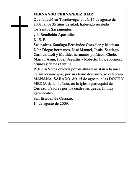 FERNANDO FERNANDEZ DIAZ