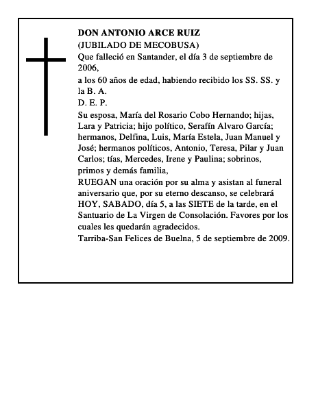 DON ANTONIO ARCE RUIZ