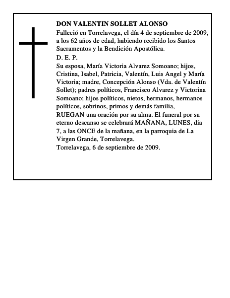 DON VALENTIN SOLLET ALONSO