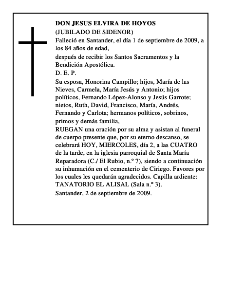 DON JESUS ELVIRA DE HOYOS