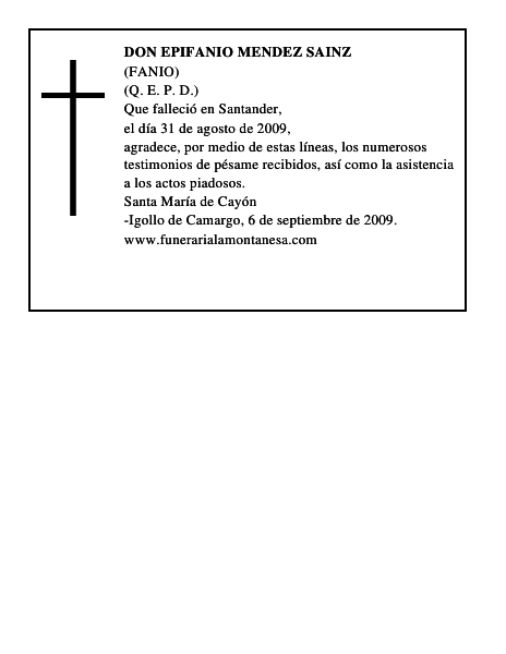 DON EPIFANIO MENDEZ SAINZ