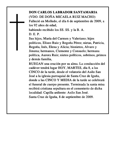 DON CARLOS LABRADOR SANTAMARIA