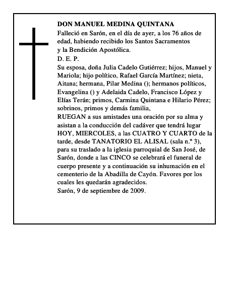 DON MANUEL MEDINA QUINTANA