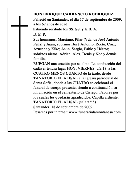 DON ENRIQUE CARRANCIO RODRIGUEZ