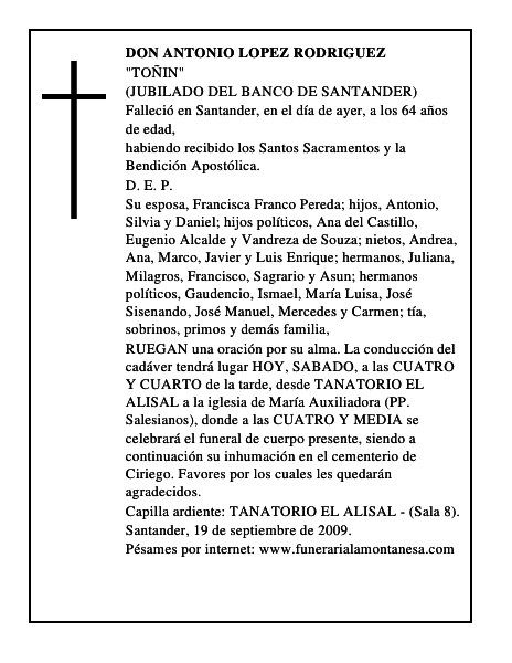 DON ANTONIO LOPEZ RODRIGUEZ