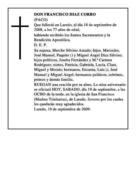 DON FRANCISCO DIAZ CORRO