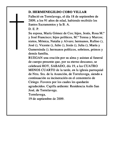 D. HERMENEGILDO COBO VILLAR