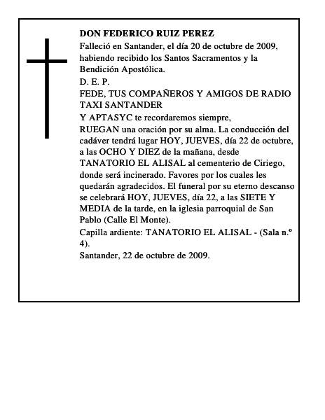 DON FEDERICO RUIZ PEREZ