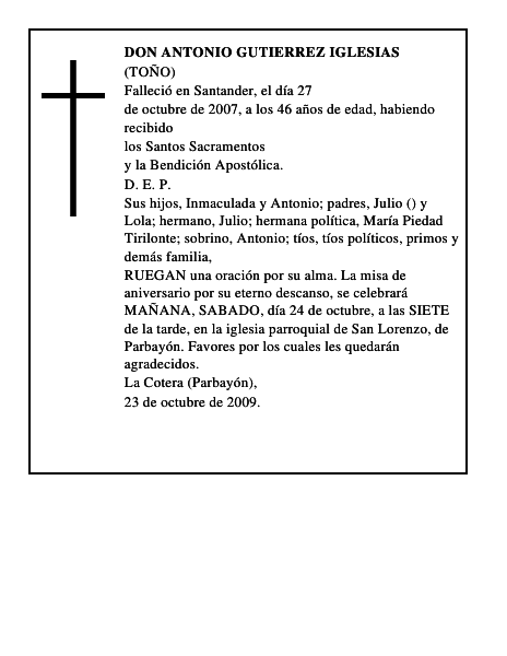 DON ANTONIO GUTIERREZ IGLESIAS