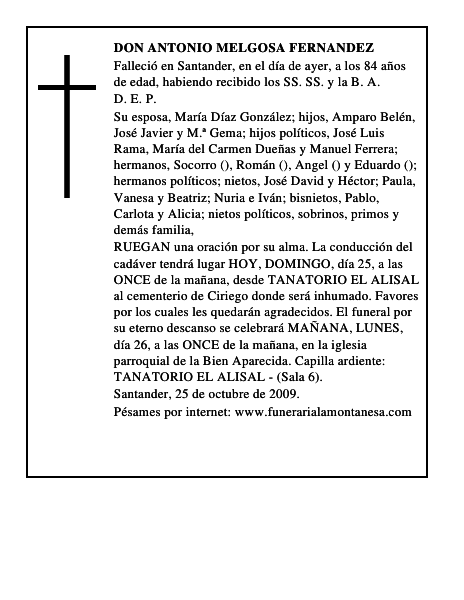 DON ANTONIO MELGOSA FERNANDEZ