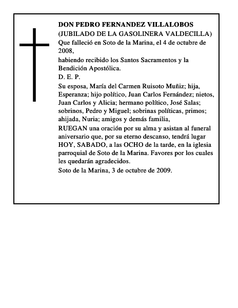 DON PEDRO FERNANDEZ VILLALOBOS