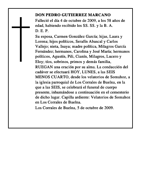 DON PEDRO GUTIERREZ MARCANO