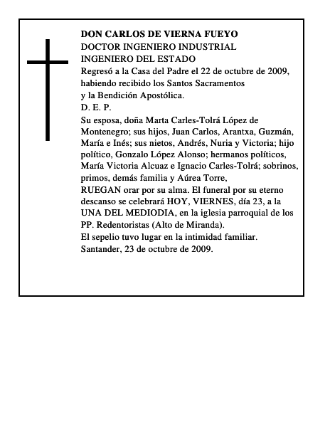 DON CARLOS DE VIERNA FUEYO