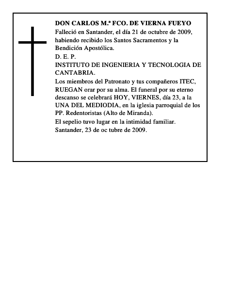 DON CARLOS M.ª FCO. DE VIERNA FUEYO