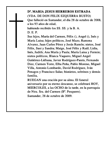 Dª. MARIA JESUS HERREROS ESTRADA