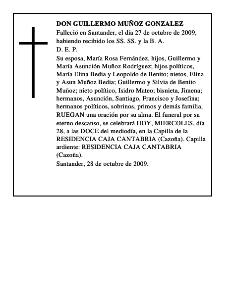 DON GUILLERMO MUÑOZ GONZALEZ