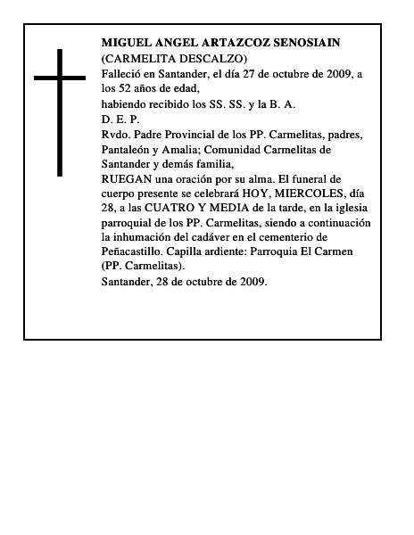 MIGUEL ANGEL ARTAZCOZ SENOSIAIN