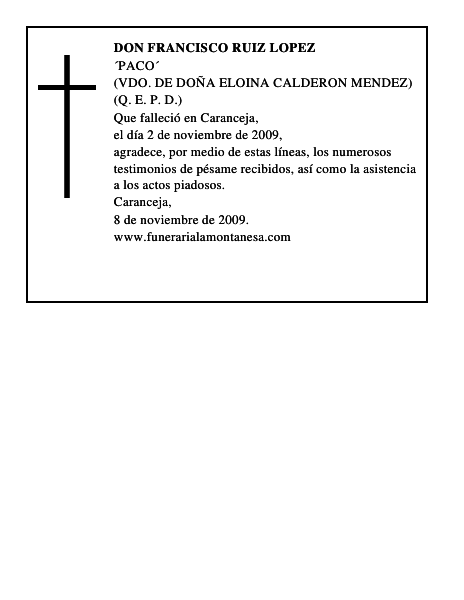 DON FRANCISCO RUIZ LOPEZ
