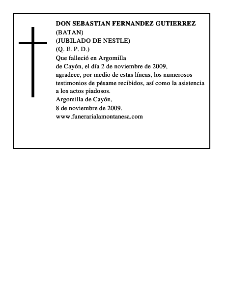 DON SEBASTIAN FERNANDEZ GUTIERREZ