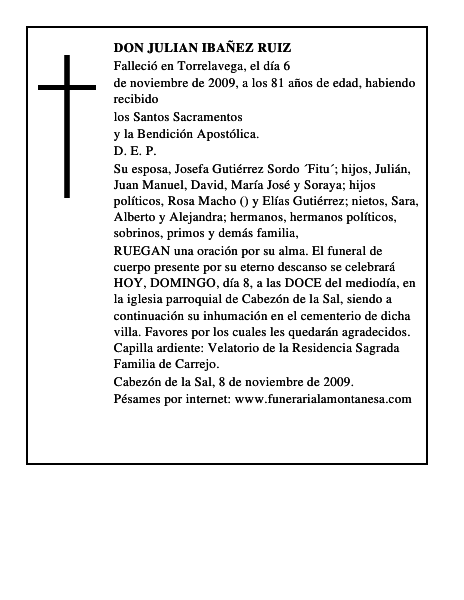 DON JULIAN IBAÑEZ RUIZ