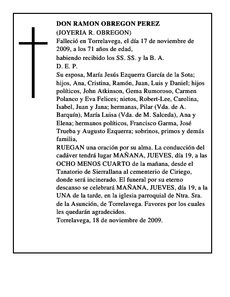 DON RAMON OBREGON PEREZ