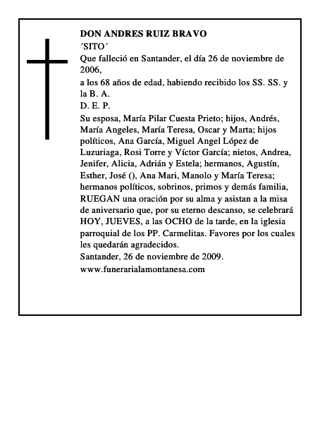 DON ANDRES RUIZ BRAVO