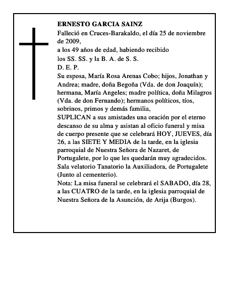 ERNESTO GARCIA SAINZ