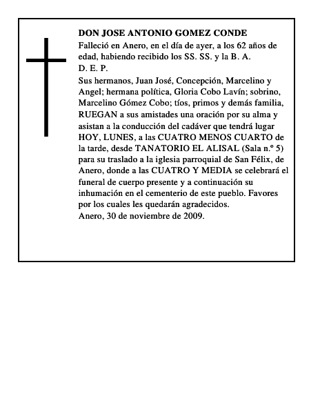 DON JOSE ANTONIO GOMEZ CONDE
