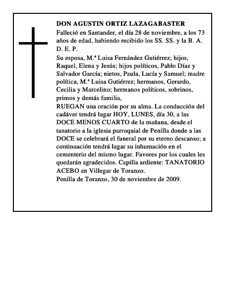 DON AGUSTIN ORTIZ LAZAGABASTER