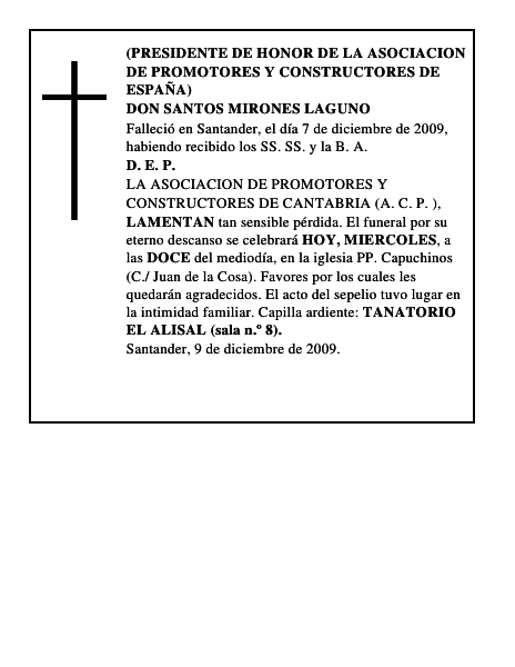 DON SANTOS MIRONES LAGUNO